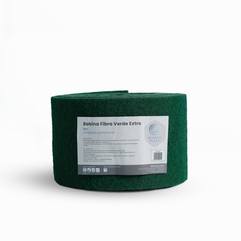 BOBINA FIBRA VERDE EXTRA BLANCOPLATA 6M