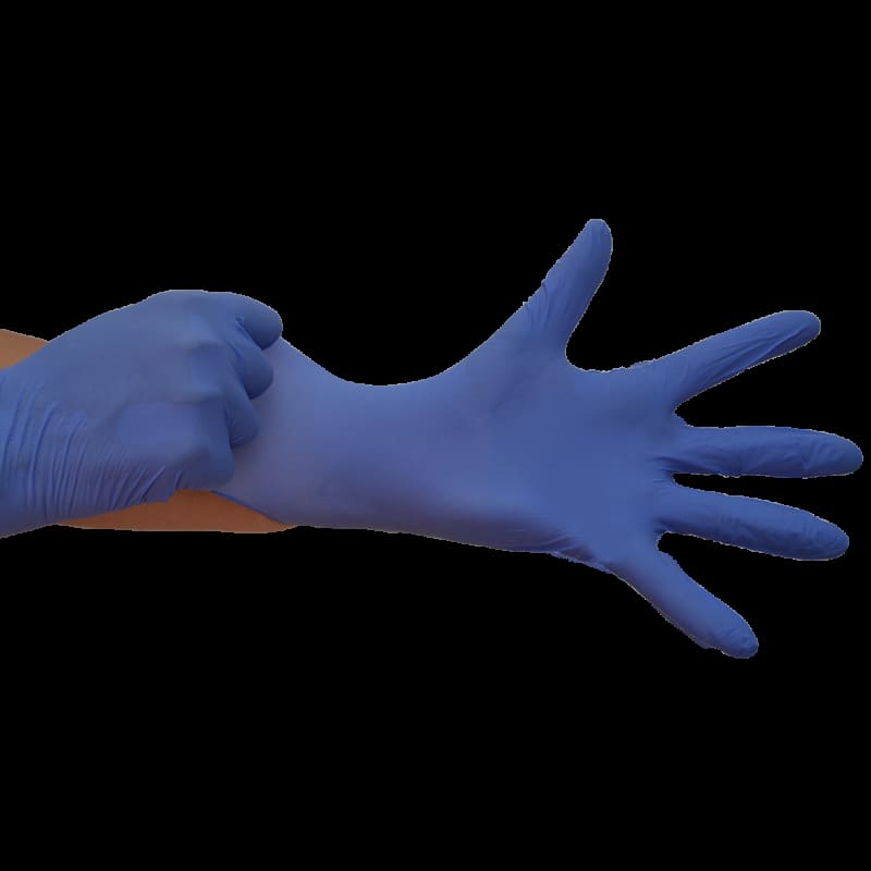 GUANTE NITRILO AZUL SIN POLVO SANYC...