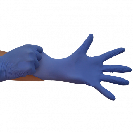 GUANTE NITRILO AZUL SIN POLVO SANYC SENSITIVE SIN POLVO TALLA XG 100 UNIDADES