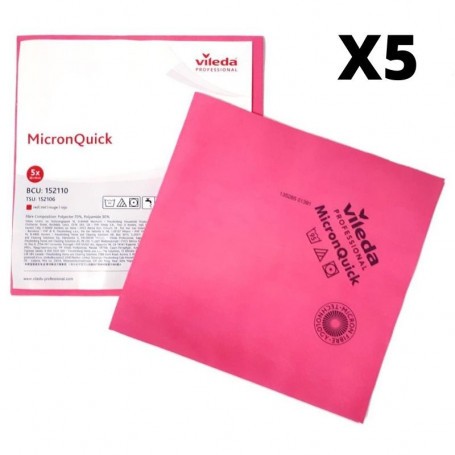 BAYETA VILEDA MICRONQUICK ROJO 5 UNIDADES