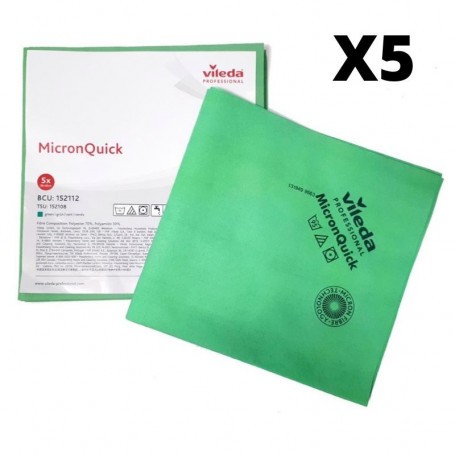 BAYETA VILEDA MICRONQUICK VERDE 5 UNIDADES