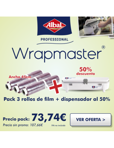 PACK 3 PAPEL FILM ALBAL+DISPENSADOR
