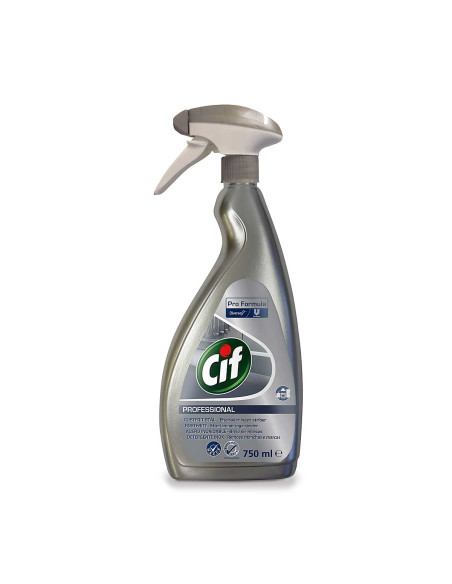 LIMPIADOR DE ACERO INOXIDABLE Y CRISTALES CIF PROFESIONAL 0,75 LITROS