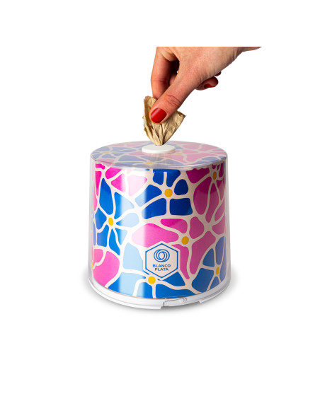 Caja para pañuelos y servilletas Blancoplata Softnap 10 diseños intercambiables incluye recambio con 400 servilletas ecológicas