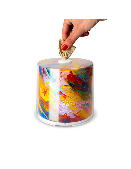 Caja para pañuelos y servilletas Blancoplata Softnap 10 diseños intercambiables incluye recambio con 400 servilletas ecológicas