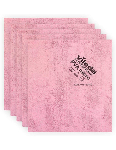 BAYETA MICROFIBRA PVA MICRO VILEDA  ROJA 5 UNIDADES