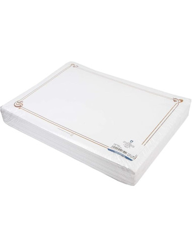 MANTEL 31x43 BLANCO ORLA MARRON...