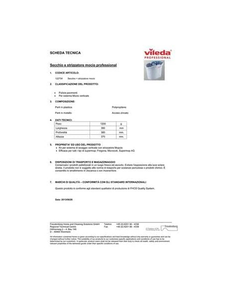 CUBO FREGASUELOS CON ESCURRIDOR VILEDA 10 LITROS