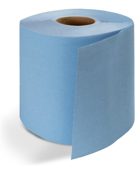 BOBINA INDUSTRIAL ALIMENTARIA LAMINADA AZUL BLANCOPLATA 2C 100M 6 UNIDADES