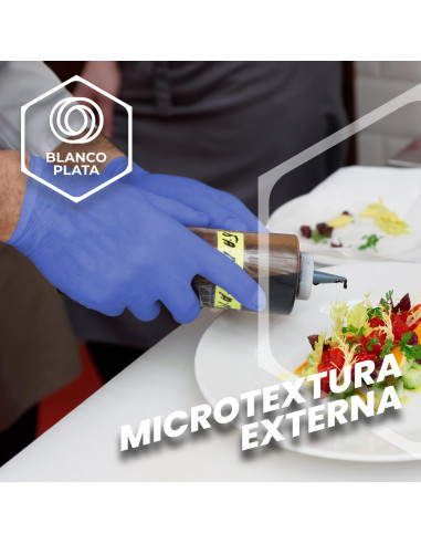 GUANTE NITRILO AZUL SIN POLVO SANYC...
