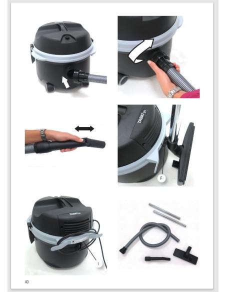 ASPIRADORA CON BOLSA TASKI GO