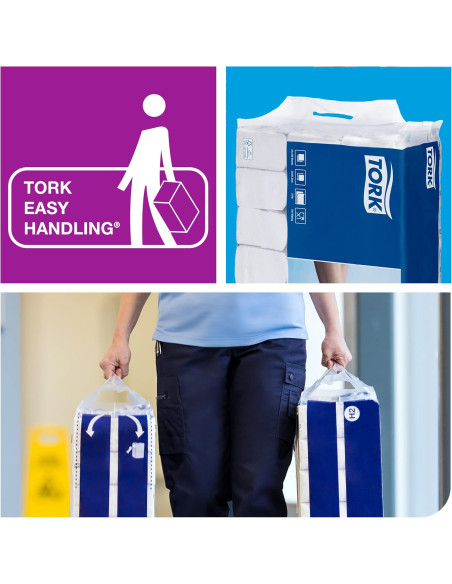 PAPEL WC 2 CAPAS TORK SMART-ONE MINI T9 BLANCO 12 UNIDADES