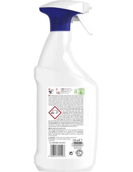 LIMPIADOR DESINFECTANTE ANTICAL BAÑOS MR PROPER 3D PULVERIZADOR 750 ML