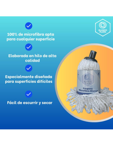 FREGONA MICROFIBRAS BLANCA