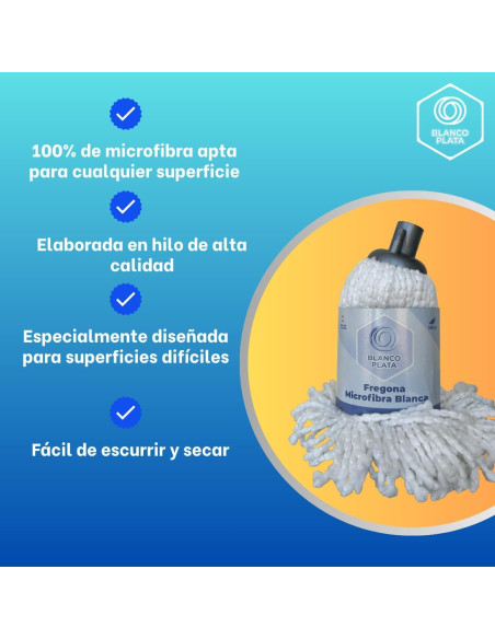 FREGONA MICROFIBRAS BLANCA