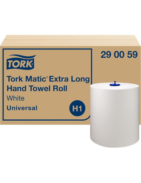 TOALLA ROLLO BLANCO 1 CAPA TORK MATIC UNIVERSAL 6 UNIDADES
