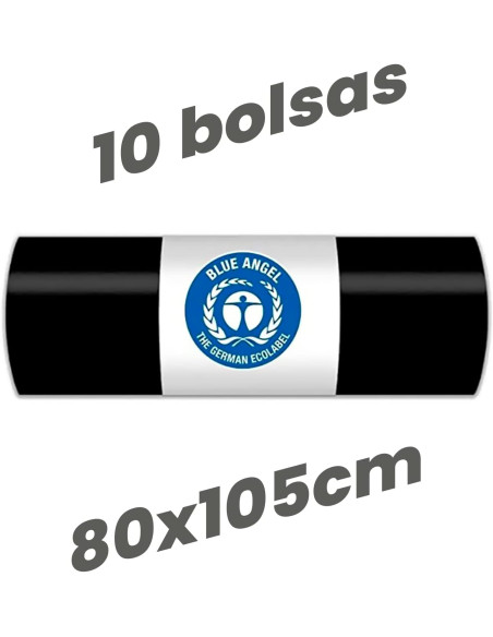 BOLSA BASURA NEGRA BLANCOPLATA G-150 85X105CM 10 UNIDADES