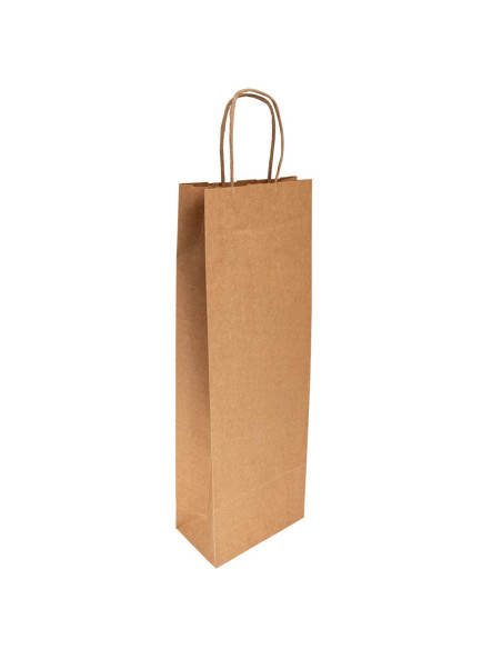 García de Pou 222.15 Bolsas Sos Con Asas 1 Botella 100 G/M2 14+8X40 Cm Natural Kraft (pack de 250)