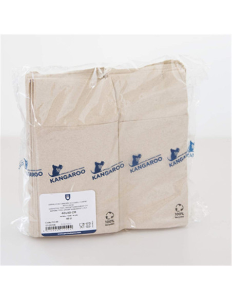 García de Pou 1000 Unidades - 212.49 Servilletas Canguro Ecolabel con 2 Capas, 18 G/M2, 40 x 40 cm, Natural