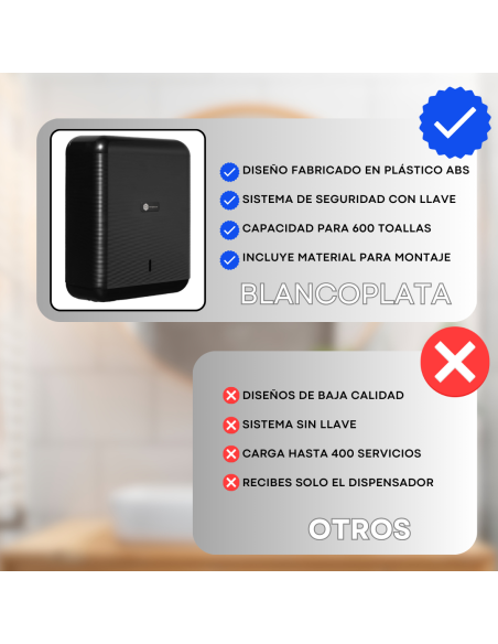 copy of DISPENSADOR TOALLAS ELEGANCE BLANCO