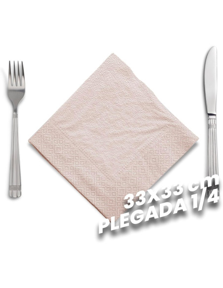 SERVILLETA CELULOSA MARRÓN 33X33CM 3500 UNIDADES
