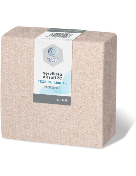SERVILLETA CELULOSA MARRÓN 33X33CM 3500 UNIDADES