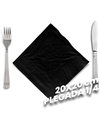 SERVILLETA AIRSOFT 20x20 2C. NEGRO...