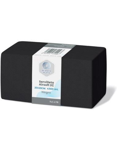 SERVILLETA AIRSOFT 20x20 2C. NEGRO...