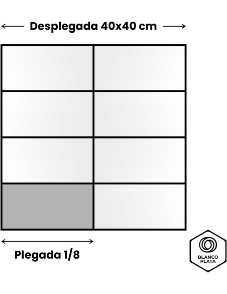 SERVILLETA AIRSOFT 40x40 2C1/8 NATURAL BLANCOPLATA 1800 UNIDADES