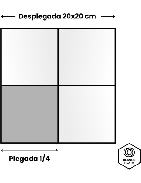 SERVILLETA 20x20 2/C NATURAL BLANCOPLATA 6.000 UNIDADES