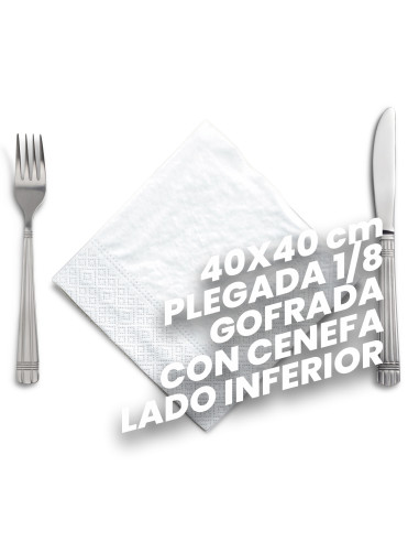 SERVILLETA CELULOSA BLANCA 40X40CM...